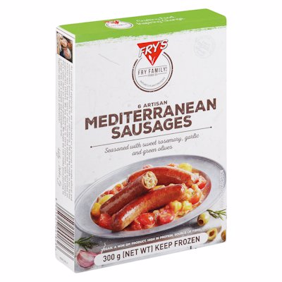 FRY'S MEDITERRANEAN SAUSAGES VEGAN 300GR