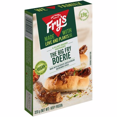 FRY'S BIG FRY PLANT-BASED BOEREWORS VEGAN 320GR