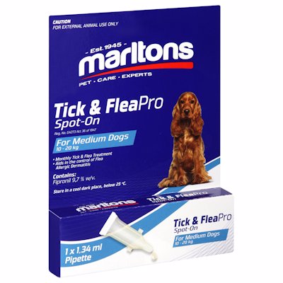 MARLTONS TICK & FLEA PRO FOR MEDIUM DOGS 1.34M