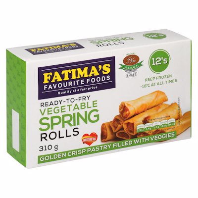 FATIMA'S READY-TO-FRY VEGETABLE SPRING ROLL 12'S