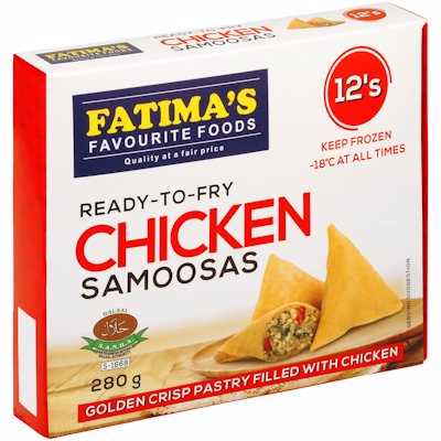 FATIMA'S READY-TO-FRY CHICKEN SAMOOSAS 12'S