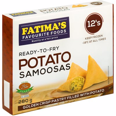 FATIMA'S READY-TO-FRY POTATO SAMOOSAS 12'S