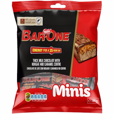 NESTLE BAR ONE MINIS BAG 189GR