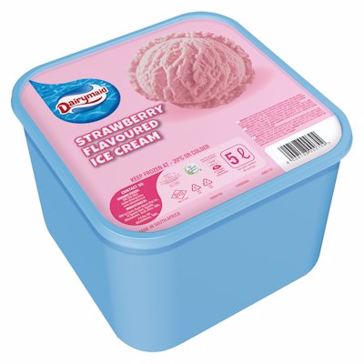 DAIRYMAID ICE CREAM STRAWBERRY FLAVOUR 5LT