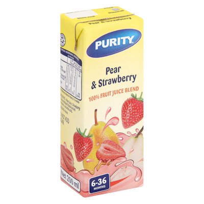 PURITY JUICE PEAR & STRAWBERRY 200ML