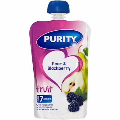 PUR PUREE PEAR&BLACKBERRY 110ML