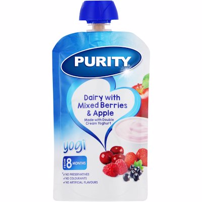 PUR PUREE YOG APP&BERRIES 110ML