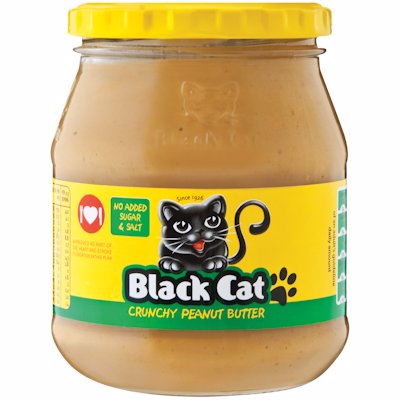 BLACK CAT CRUNCH PEANUT BUTTER NO SUGAR ADD 400G