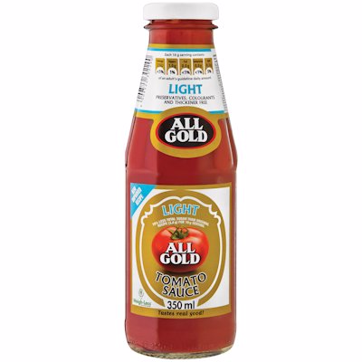 ALL GOLD TOMATO SAUCE LIGHT 350ML