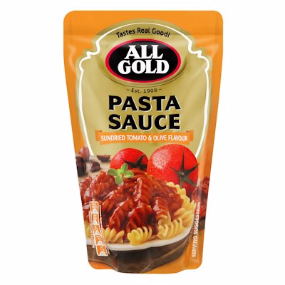 ALL GOLD TOMATO & OLIVE FLAVOUR PASTA SAUCE 405GR