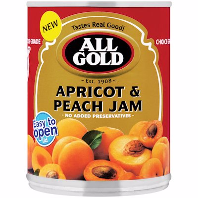 ALL GOLD JAM APRICOT & PEACH 450GR