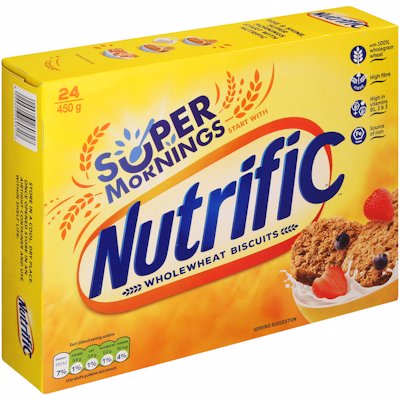 ALPEN NUTRIFIC WHOLE WHEAT BISCUITS 450GR