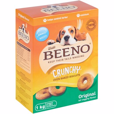 BEENO CRUNCHY DOG BISCUITS ORIGINAL SMALL 1KGM