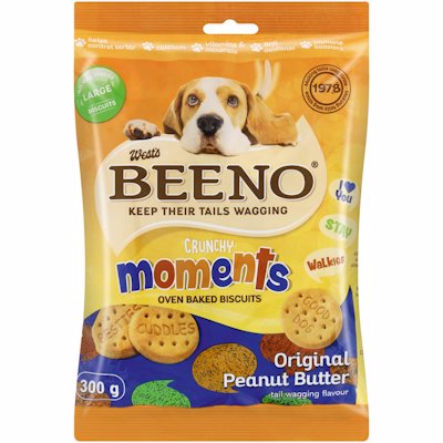 BEENO DOG BISCUITS PEANUT BUTTER FLAVOUR 300GR