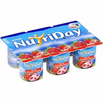 NUTRIDAY FRUIT YOGHURT STRAWBERRY 6'S