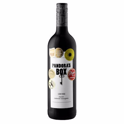 PANDORA'S BOX LOCK 1855 MERLOT CABERNET 750ML