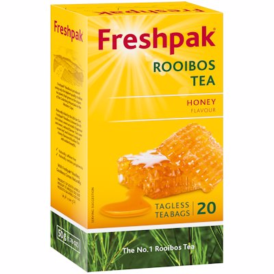 FRESHPAK ROOIBOS HONEY INFUSED TEA BAGS 20'S