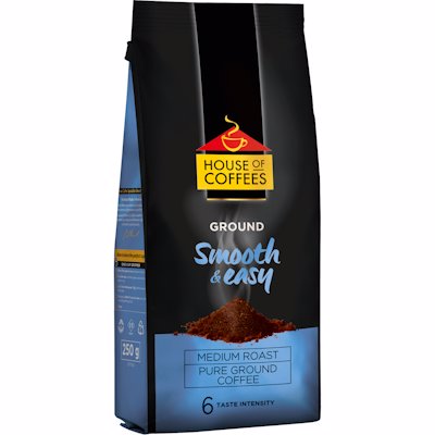 HOUSE OF COFFEES GROUND SMOOTH & EASY 250GR