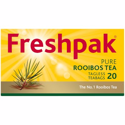 FRESHPAK ROOIBOS TAGLESS TEA BAGS 20'S