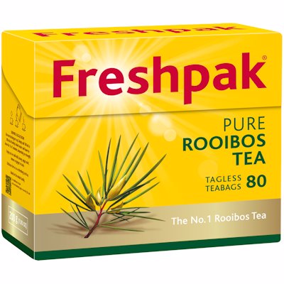 FRESHPAK ROOIBOS TAGLESS TEA BAGS 80'S