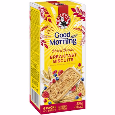 BAKERS GOOD MORNING BISCUIT MIXED BERRIES 300GR