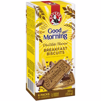 BAKERS GOOD MORNING BISCUITS CHOCOLATE 300GR