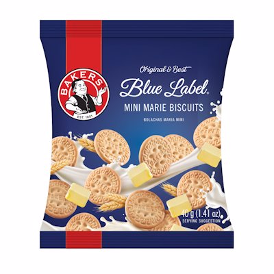 BAKERS BLUE LABEL MINI MARIE BISCUITS 40GR