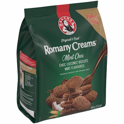 BAKERS ROMANY CREAMS MINT CHOC FLAVOURED 500GR