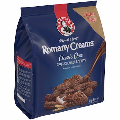 BAKERS ROMANY CREAMS CHOC COCONUT BISCUITS 1KG