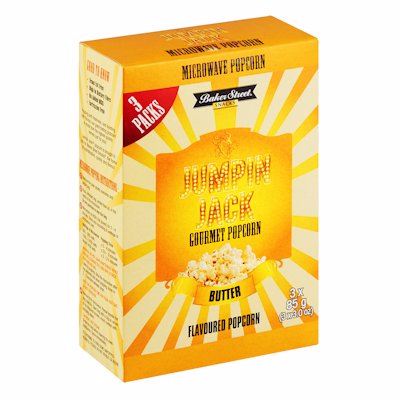 JUMPING JACK MICROWAVE POPCORN BUTTER 255GR