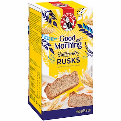 BAKERS GOOD MORNING BUTTERMLK RUSKS 450GR