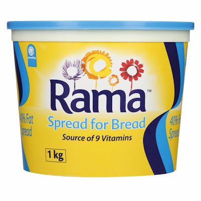 RAMA 40% FAT SPREAD FOR BREAD TUB 1KG