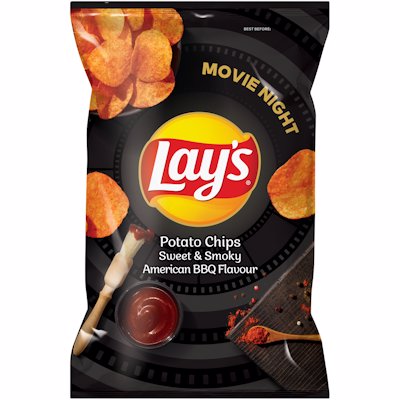 LAY'S SWEET & SMOKEY AMERICAN BBQ FLAVOUR 120GR