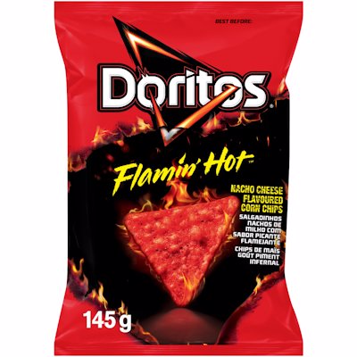 DORITOS FLAMING HOT NACHO CHEESE FLAVOUR 145GR