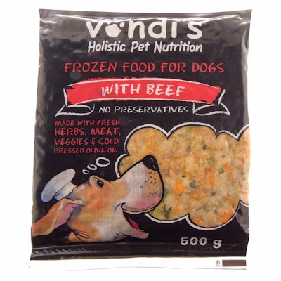 VONDI'S FROZEN DOG BEEF 500G