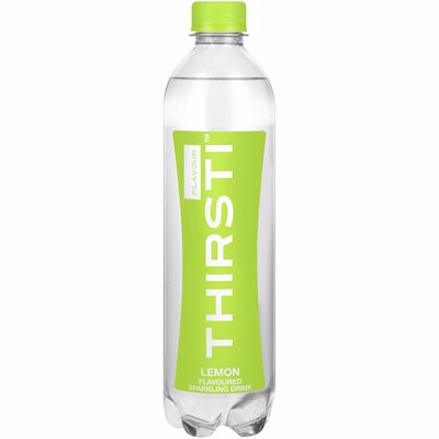 THIRSTI LEMON FLAVOURED SPARKLING WATER 500ML