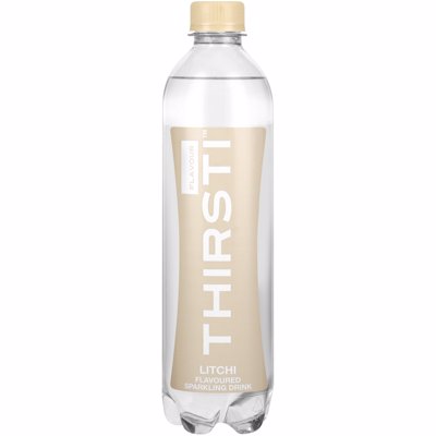 THIRSTI LITCHI FLAVOURED SPARKLING WATER 500ML