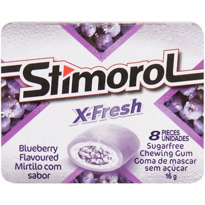 STIMOROL SUGAREFREE GUM BLUEBERRY 16GR