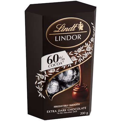 LINDT CORNET DARK CHOCOLATE 60% 200GR