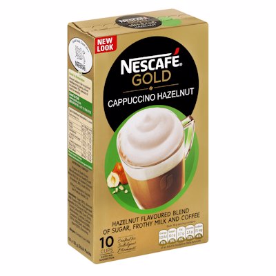 NESCAFE GOLD CAPPUCCINO HAZELNUT STICKS 180GR