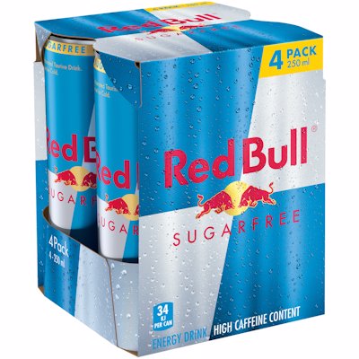 RED BULL ENERGY DRNK SUGAR FREE 250ML