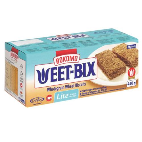 BOKOMO WEETBIX WHEAT BISCUITS LITE 450GR