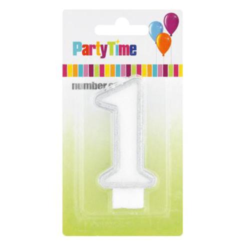 PARTYTIME CANDLE NUMBER 1 1'S