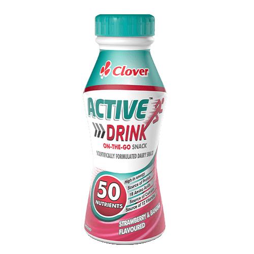 CLOVER ACTIVE STRAWBERRY & BANANA FLAVOUR 250ML