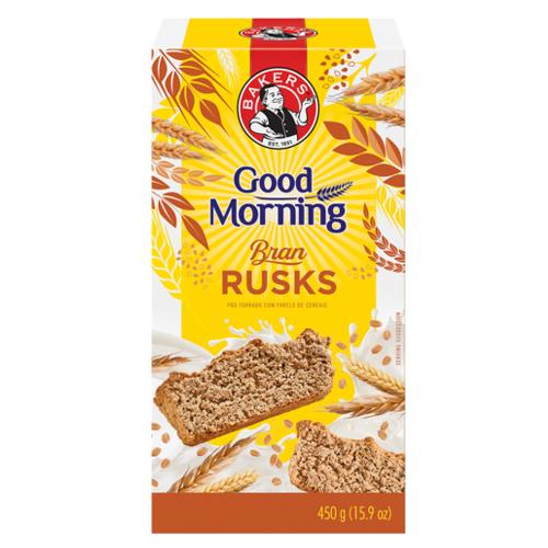 BAKERS GOOD MORNING BRAN RUSKS 450GR