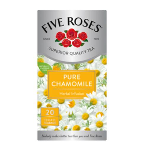 FIVE ROSES PURE CHAMOMILE TAGLESS TEA BAGS 20'S