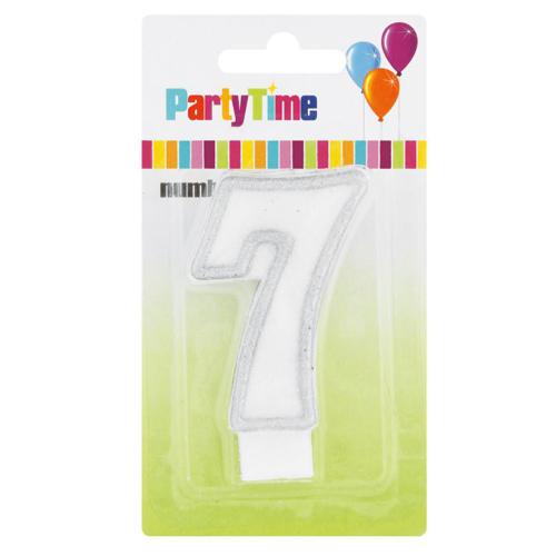 PARTYTIME CANDLE NUMBER 7 1'S