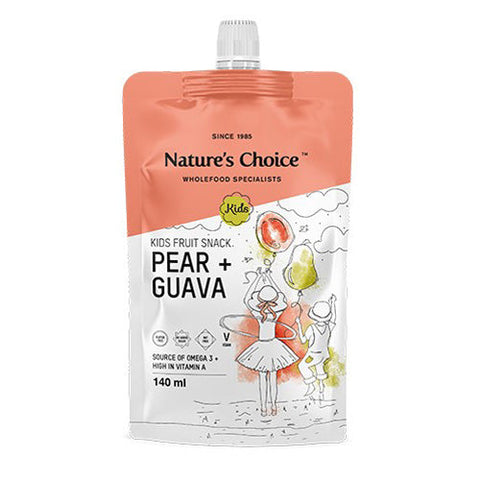 NATURE'S CHOICE KIDS FRUIT SNACK PEAR GUAVA 140ML