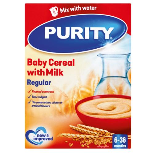 PURITY BABY CEREAL WITH MILK REGULAR 200GR