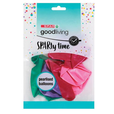 GOOD LIVING BALLOONS PEARLISED ASSORTED 8'S